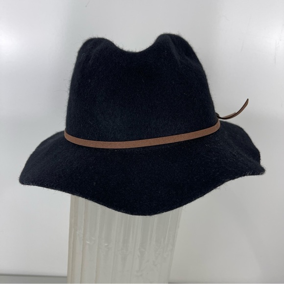 NEW Brixton Valley Fedora Hat Black Felt Wool One Size - Picture 3 of 8